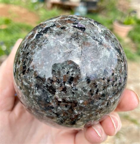 80mm UV Firestone Yooperlite Sphere Orb Ball Mineral Display Specimen