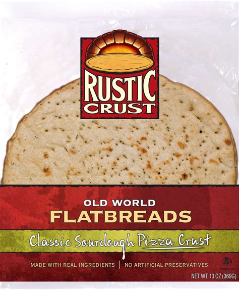 Rustic Crust Classic Sourdough Pizza Crust 12” 16 oz (Pack Of 8) Free ...