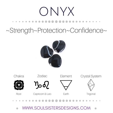 Metaphysical Healing Properties of Onyx, including associated Chakra, Zodiac and Element, along ...