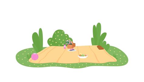 Picnic blanket 2D vector web banner 2693244 Vector Art at Vecteezy