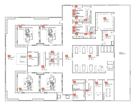 4 Operating rooms – Getinge Planning | Hospital floor plan, Hospital ...