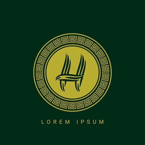 Premium Vector | Letter h loral wreath logo luxury design with a circle graceful elegant ...