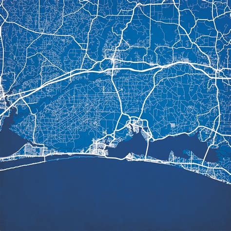 Eglin Air Force Base Map Art - City Prints