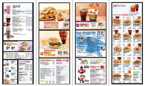 Printable Mcdonald's Breakfast Menu