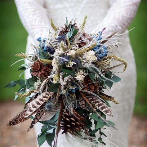 Dried Flower Bouquet Dried Winter Wedding Christmas Country - Etsy UK