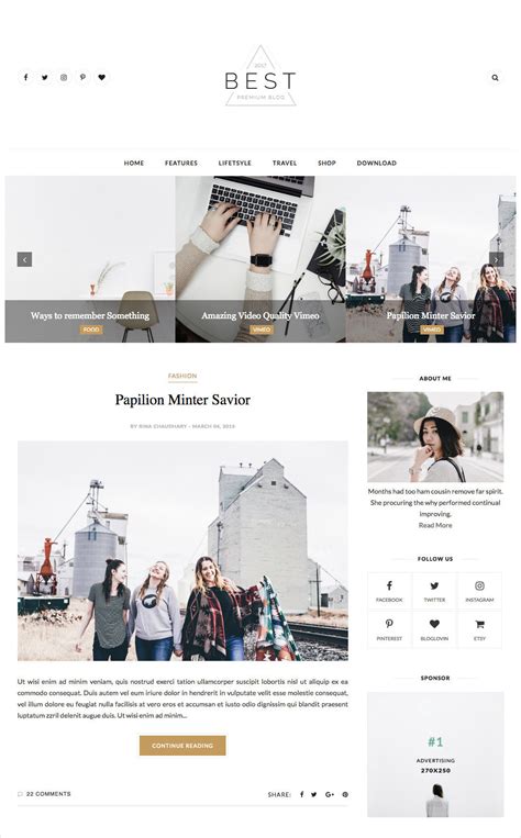 50 Most Beautiful Blogger Templates to Download - Hongkiat