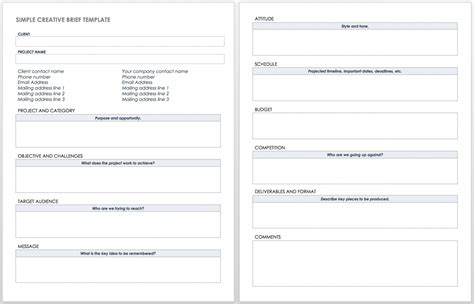Sample Creative Brief Template