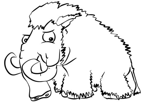 A Funny Mammoth coloring page - Download, Print or Color Online for Free
