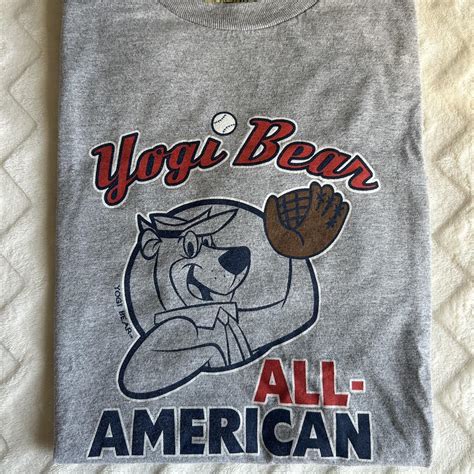 vintage yogi bear tee 🐻🧢⚾️ i cant get over how cute... - Depop