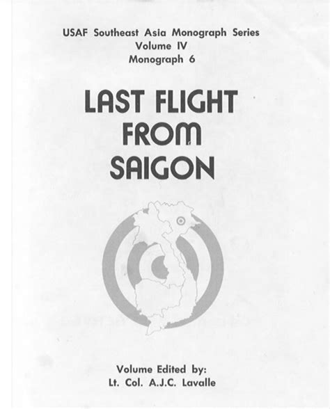 USAF History of the Evacuation from Tan Son Nhut, 1975