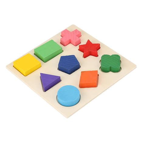 LYUMO Funny Children Wooden Geometry Shape Wooden Puzzle Stacking Building Block Early Learning ...