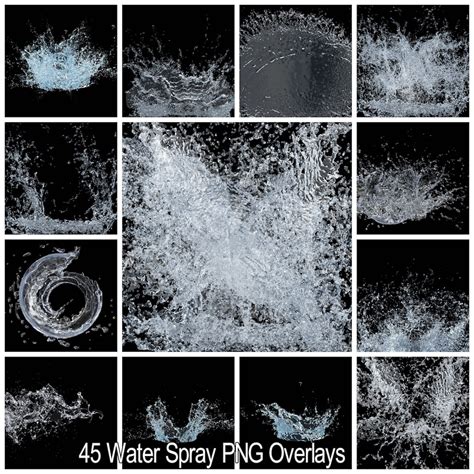 Water Splash Photoshop Overlays, Water Splash Overlays, Water Drop ...