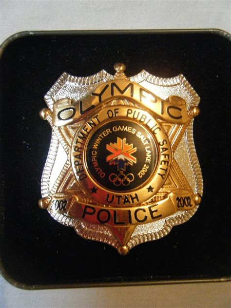 MINT UTAH POLICE 2002 OLYMPIC WINTER GAMES BADGE BY SIMBOL ARTS ...