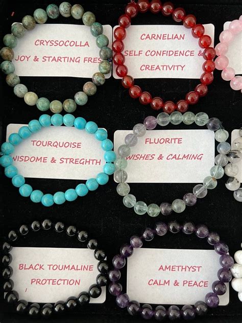 Healing Crystal Bracelets Gemstone Bracelets Spiritual - Etsy South Africa Best Healing Crystals ...