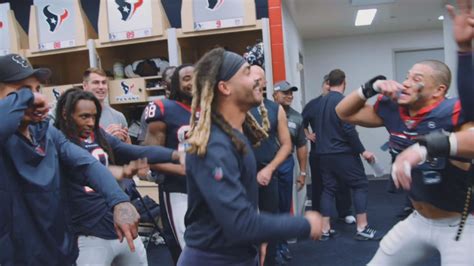 EXCLUSIVE: Texans locker room celebration