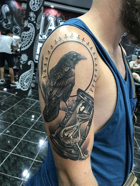 Raven tattoo. Consider the ravens tattoo. Luke 12:24. Hourglass tattoo ...