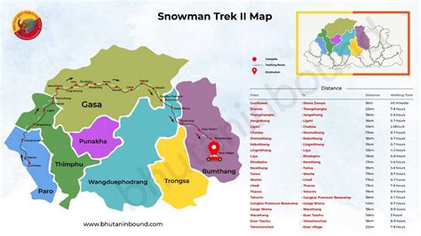 Bhutan Trek Map | Bhutan Best Inbound Tour - Travel and Leisure