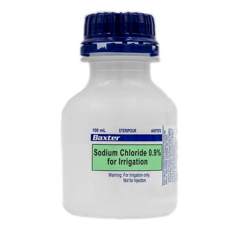 Baxter 0.9% w/v Sodium Chloride Irrigation Solution 100ml - Alcare Pharmaceuticals Pte Ltd