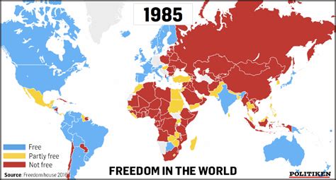 Freedom in the World (1985 - 2015) - Vivid Maps