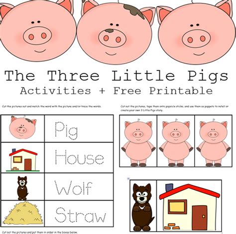 Three Little Pigs Story Printable With Pictures - Digitally Credible ...