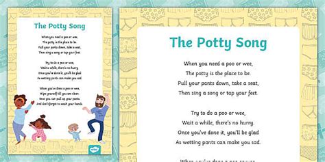 The Potty Song Lyrics Poster (teacher made)