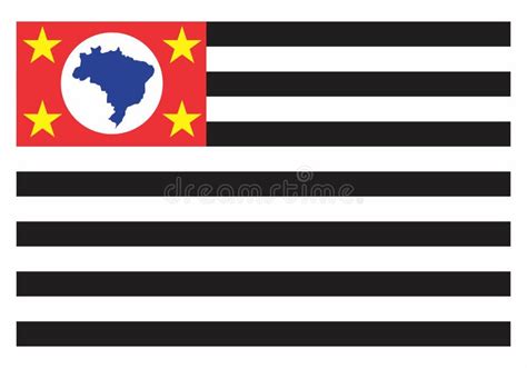 Sao Paulo State flag stock vector. Illustration of fabric - 179645743