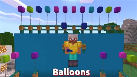 Make Balloons in Minecraft with ease.🎂 | How to make balloons in Minecraft(No Mods) - YouTube