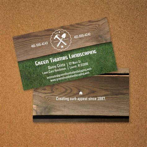 The captivating Landscaping Business Card | Vistaprint | Avery Business ...