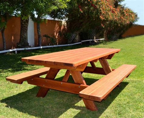 Redwood Picnic Table, Customize your Redwood Table