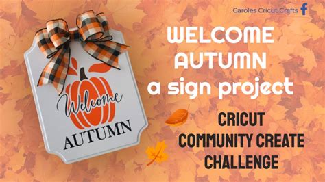 WELCOME AUTUMN SIGN... COMMUNITY CREATE CHALLENGE - YouTube