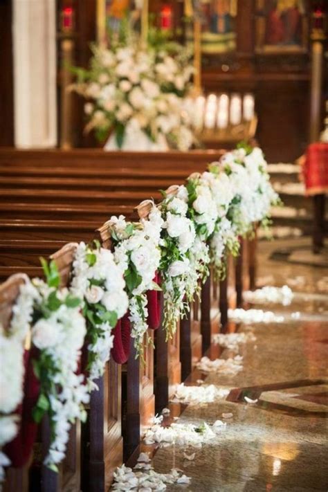 18 Church Pew Ends Wedding Aisle Decoration Ideas to Love