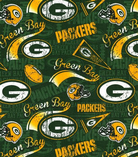 NFL Green Bay PACKERS Vintage Retro Print Football 100% cotton | Etsy