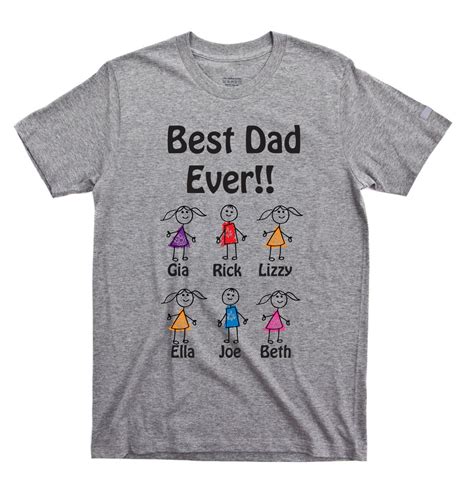 Personalized Dad T-shirts Personalized best dad ever shirts