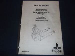 BIG JOE BIG PPT 45 SERIES PALLET LIFT TRUCK OPERATION MAINTENANCE PARTS MANUAL | eBay