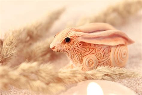 Rabbit totem by hontor.deviantart.com on @deviantART Small Sculptures, Animal Sculptures ...