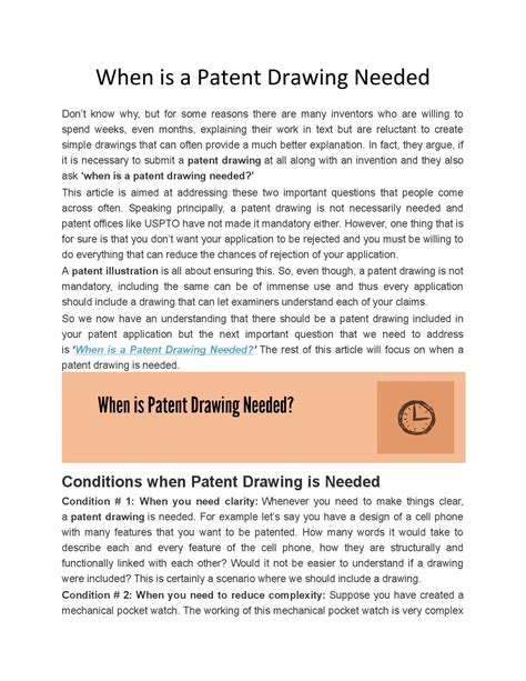 When is a patent drawing needed by The Patent Drawings Company - Issuu