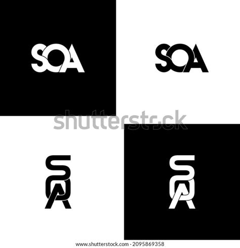 Soa Letter Original Monogram Logo Design Stock Vector (Royalty Free ...