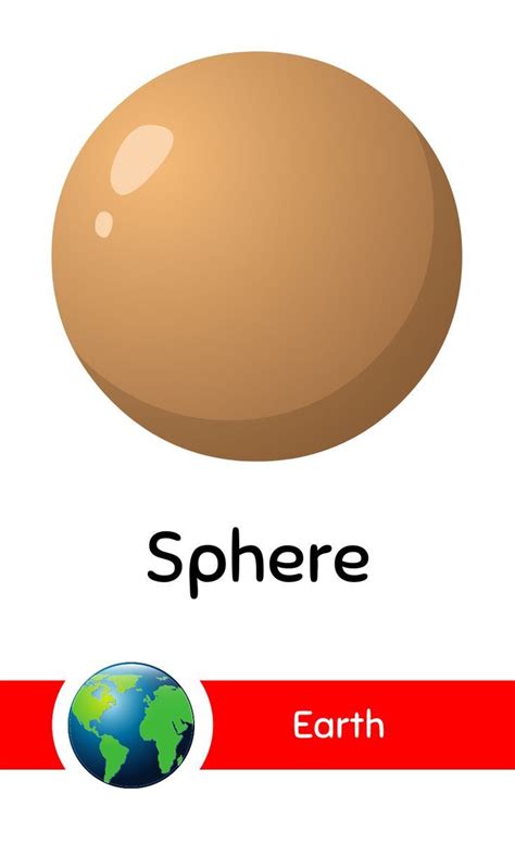 Sphere Shape Flashcard With Example: Shape Flashcards for Kids | Shapes flashcards, Flashcards ...