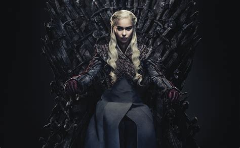 Game of Thrones, Emilia Clarke, Daenerys Targaryen, Sitting, Throne ...