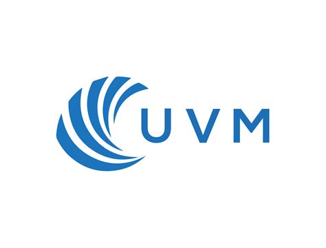 uvm letra logo diseño en blanco antecedentes. uvm creativo circulo ...