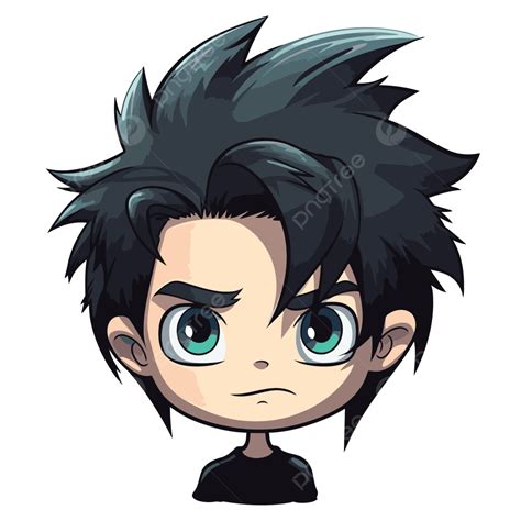 Pelo Emo Vector PNG ,dibujos Pegatina Clipart Un Chico De Dibujos Animados De Anime Con Pelo ...