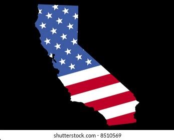 Map State California American Flag Stock Vector (Royalty Free) 8510569 | Shutterstock
