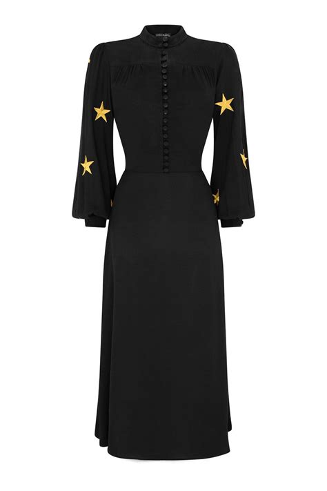 Coco Fennell Star Midi Dress, Black | Star dress, Dress, Midi dress