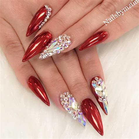 31 impresionantes diseños de uñas Stiletto para una nueva apariencia audaz. - znicely