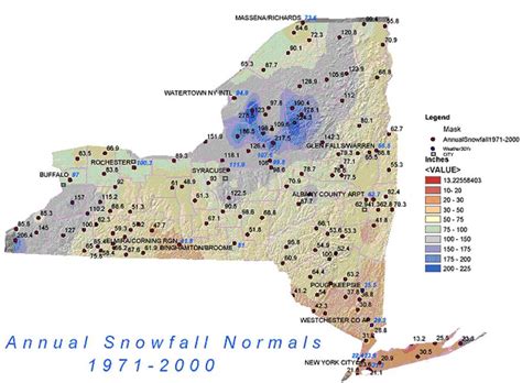 Average Annual Snowfall New York State | NY Ski Blog