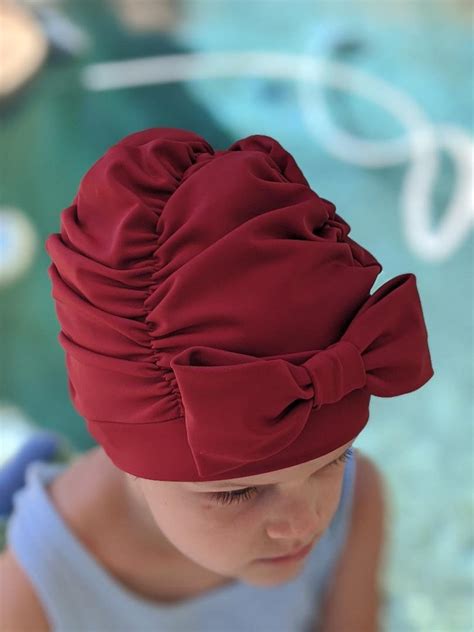 Scarlet Swim Cap Swim cap Baby swim cap toddler swim cap | Etsy