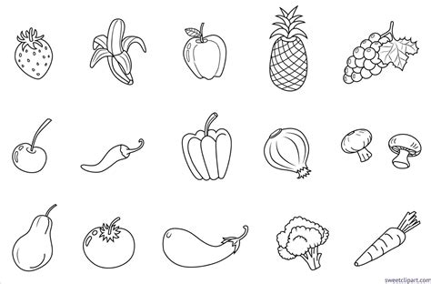 Fruits And Vegetables Drawing at PaintingValley.com | Explore ...