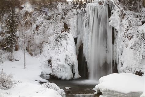 Spearfish Falls in Winter - Thru Our Eyes Photography | Linton Wildlife Photos