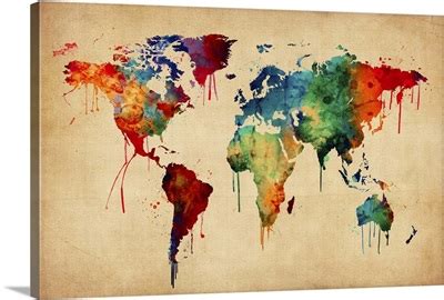 Framed World Maps Wall Art & Canvas Prints | Framed World Maps Panoramic Photos, Posters ...