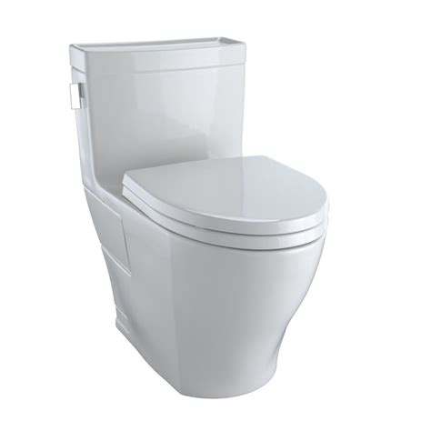 TOTO Legato 1-Piece 1.28 GPF Single Flush Elongated Skirted Toilet with ...